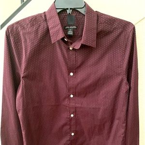 H&M Mens Long Sleeve Dress Shirt Polo